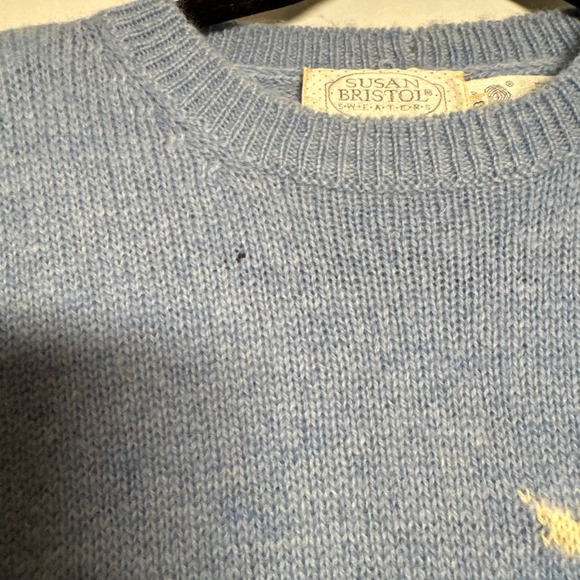 RARE Vtg Hand Embroidered Wedding Sweater 100%‎ Pure Wool Shetland Cottagecore - Picture 8 of 14